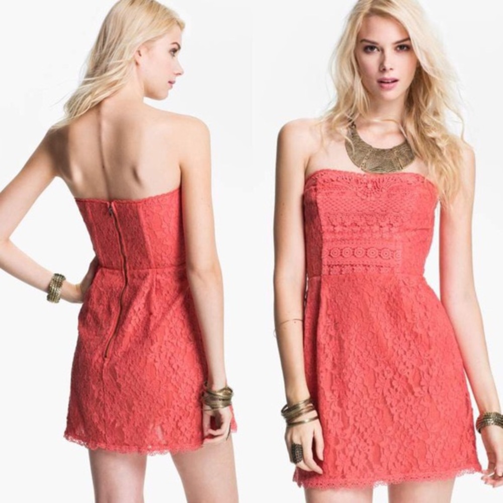 FP Heart Crochet Lace Dress